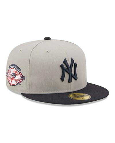 Casquette New Era 59FIFTY New York Yankees MLB Side Patch Gris