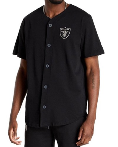 Chemise de baseball New Era noire des Raiders de Las Vegas