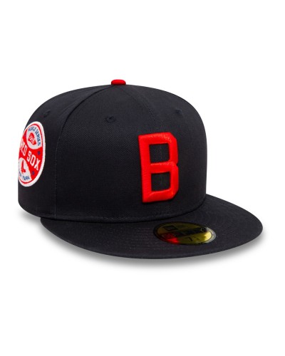 Casquette New Era 59FIFTY Boston Red Sox Cooperstown Patch Bleu Marine