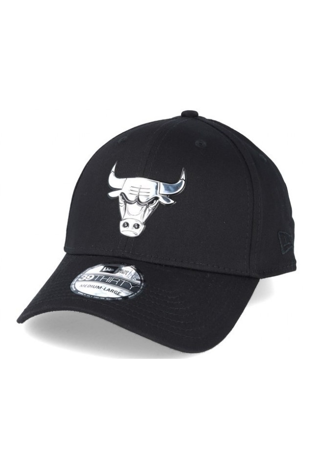 Homme Casquette 39THIRTY New Era Monochrome 3930 Chicago Bulls Black