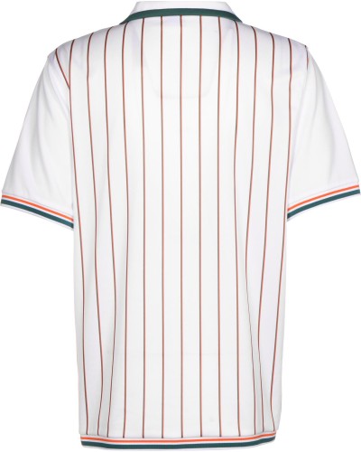 Karl Kani Varsity Block Pinstripe Baseball Shirt Blanc/Vert