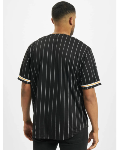 Karl Kani College pinstripe baseball shirt Noir
