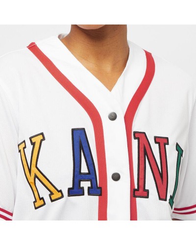 Chemise Karl kani College Baseball Blanc