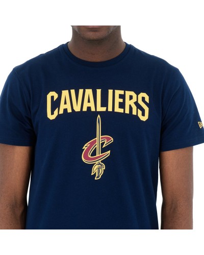 T-shirt New Era Team Logo Cleveland Cavaliers Bleu Marine Jaune