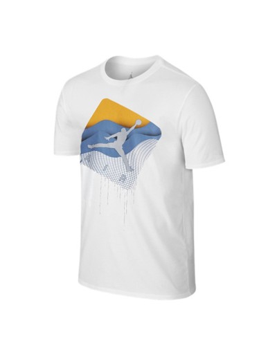 T-shirt Air Jordan Retro Jumpman Fly Blanc