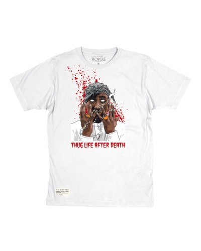 T-shirt Two angle Thug Life After Death Gopac Blanc