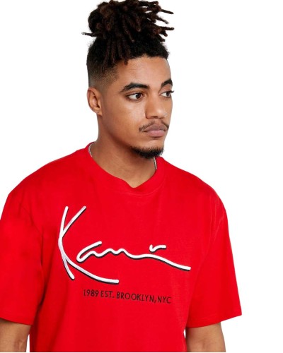 T-shirt Karl Kani Signature Rouge