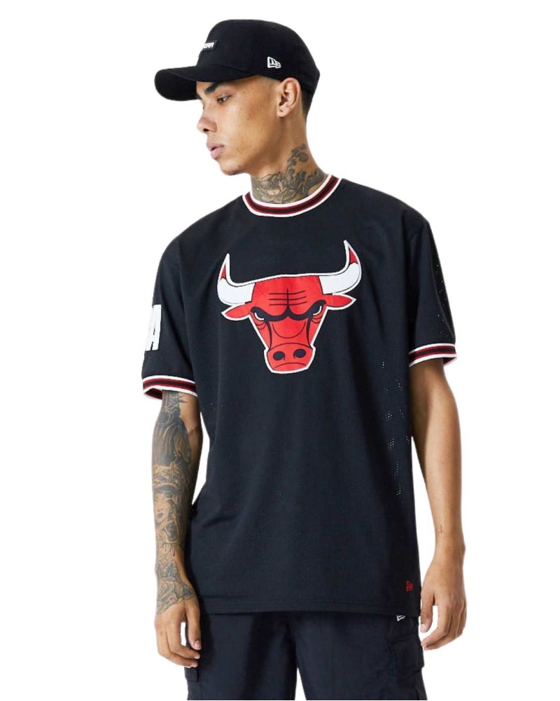 T-shirt New era Oversize Chicago Bulls Applique Noir