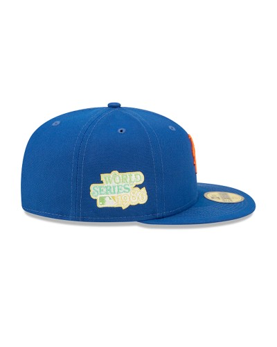 Casquette New Era 59FIFTY Fitted MLB New York Mets Citrus Pop Royal Blue