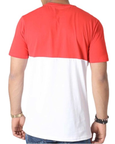 T-Shirt New era Chicago Bulls Colour Block Rouge Blanc