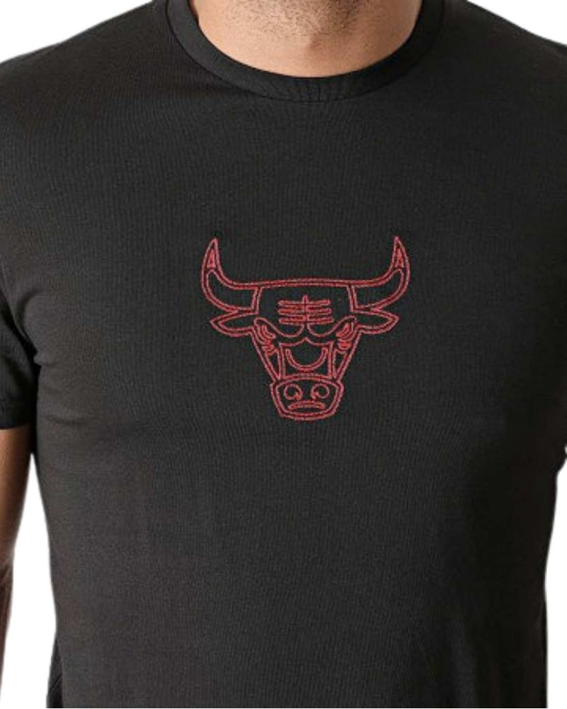T-Shirt New era Chicago Bulls Chain Stitch Noir