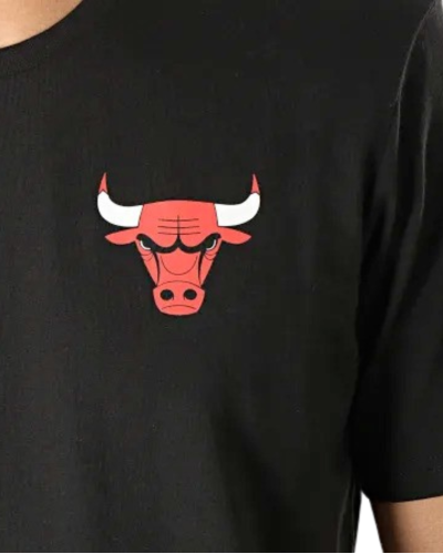 T-Shirt New era Wordmark Chicago Bulls Noir