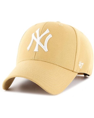 Casquette 47 Brand New York Yankees Snapback Cap MVP MLB LIGHT TAN