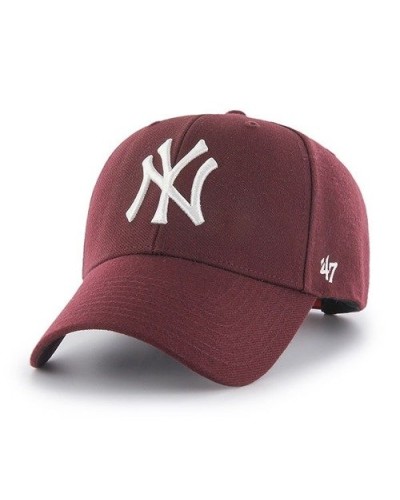 Casquette 47 Brand New York Yankees Snapback Cap MVP MLB DARK MAROON