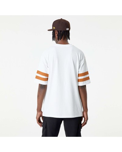 T-shirt New Era oversize Statement Stripe Blanc