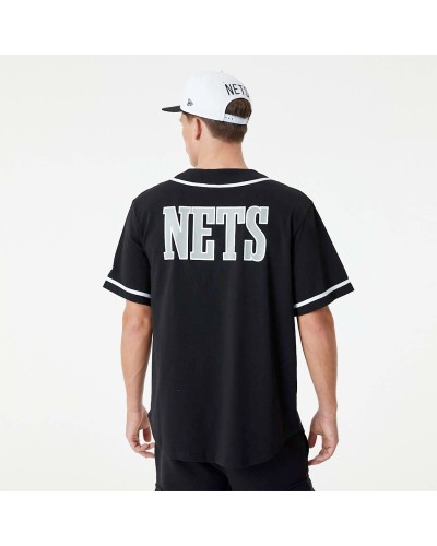 Chemise de baseball New Era Brooklyn Nets NBA Jersey Noir