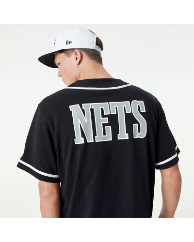Chemise de baseball New Era Brooklyn Nets NBA Jersey Noir
