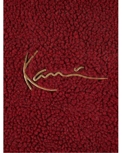 Sweat capuche Karl Kani Metal Signature Teddy rouge