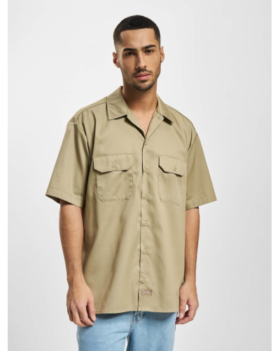 Chemise Dickies Work À Manches Courtes Beige