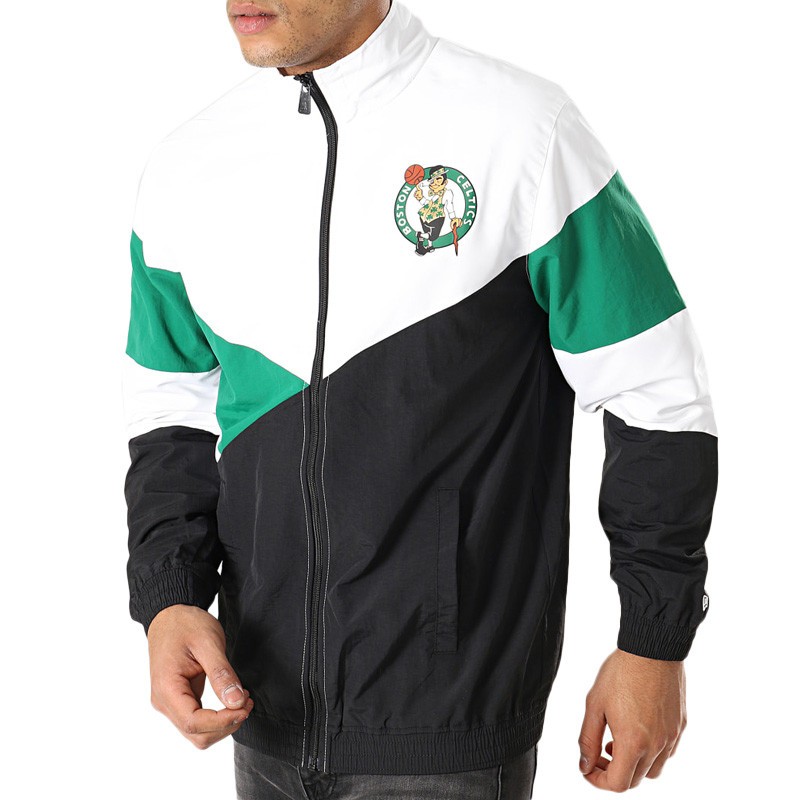 Veste de survêtement New Era Boston Celtics Rétro Color Block