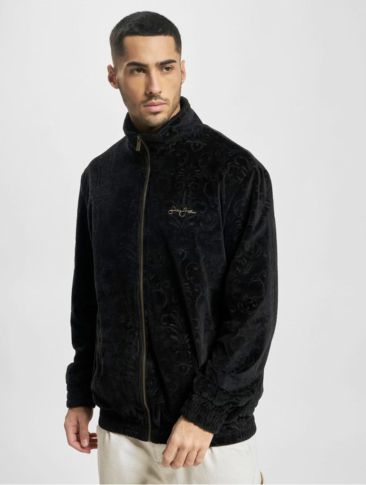 Veste Sean John Script Logo Baroque peau de pêche Velours noir