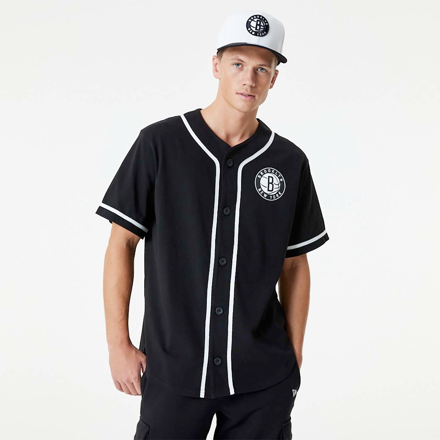 Chemise de baseball New Era Brooklyn Nets NBA Jersey Noir