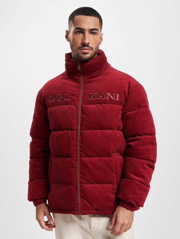 Veste matelassée Karl kani Retro Corduroy rouge