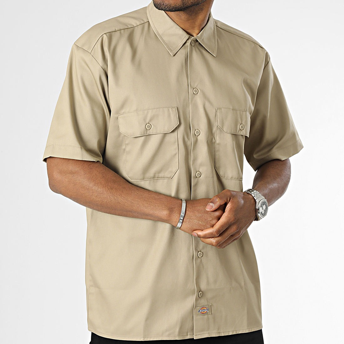 Chemise Dickies Work À Manches Courtes Beige
