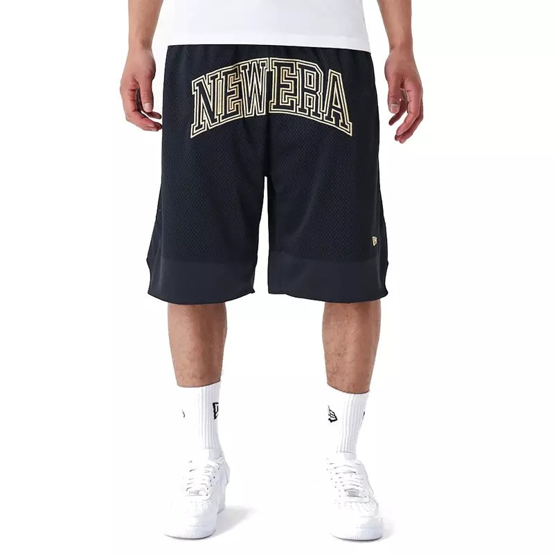 Short Mesh New Era Arch Logo Noir
