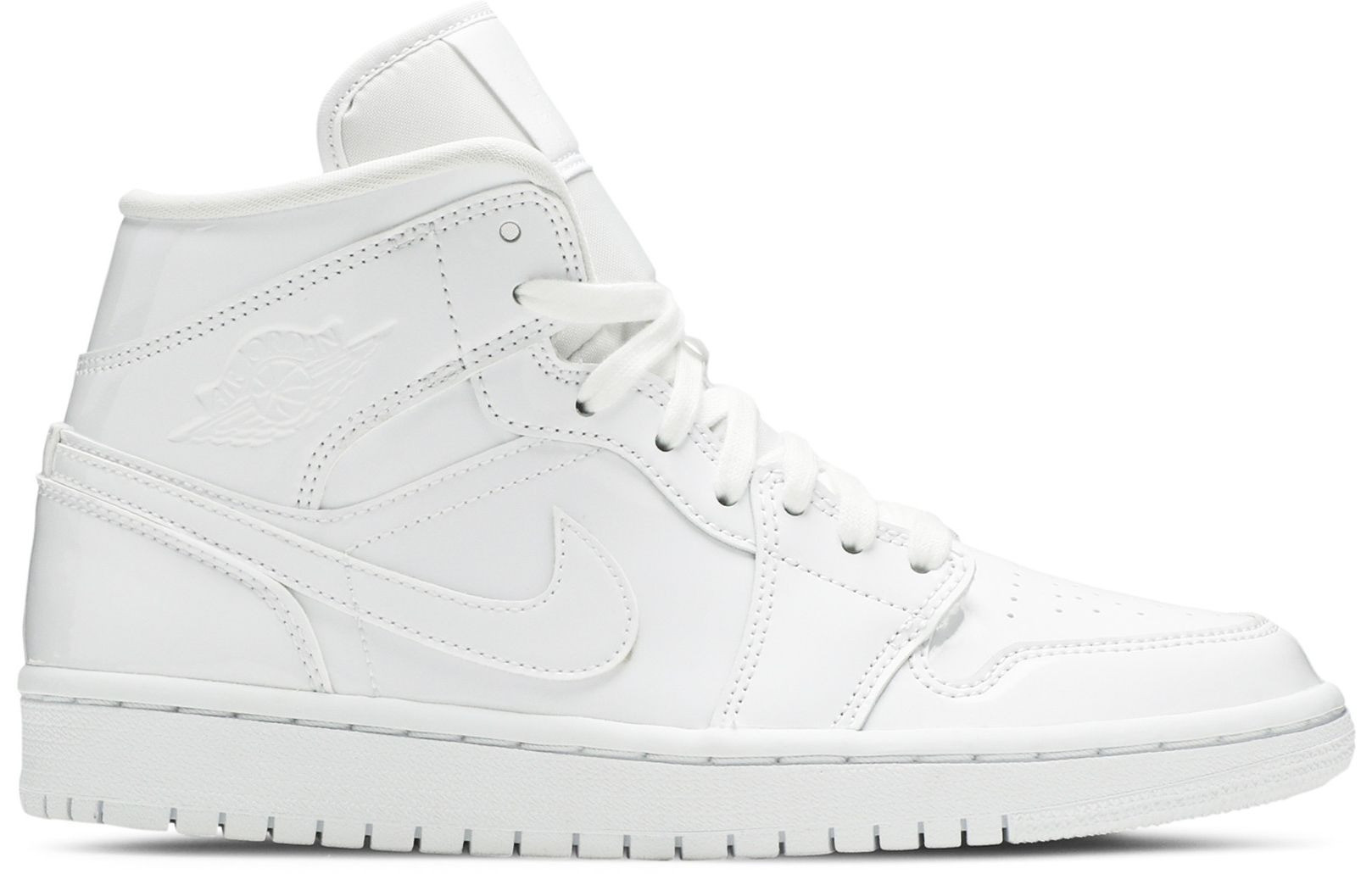 Air Jordan 1 Mid Patent 'Triple White'