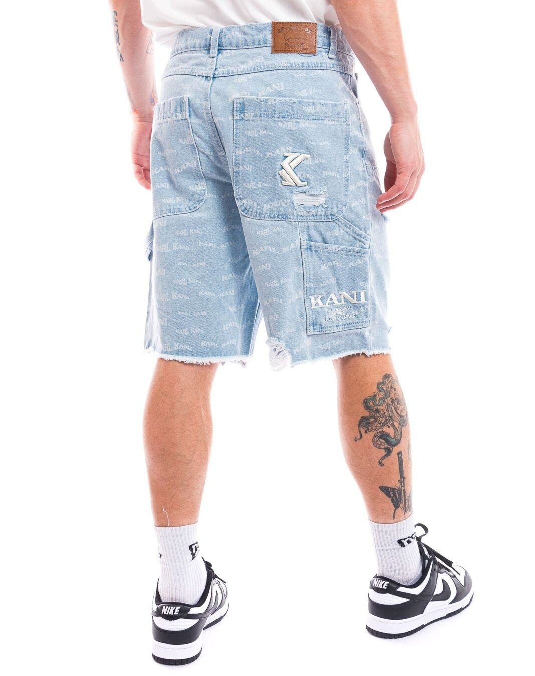 Short Karl kani Og Heavy Distressed Wavy Print Carpenter
