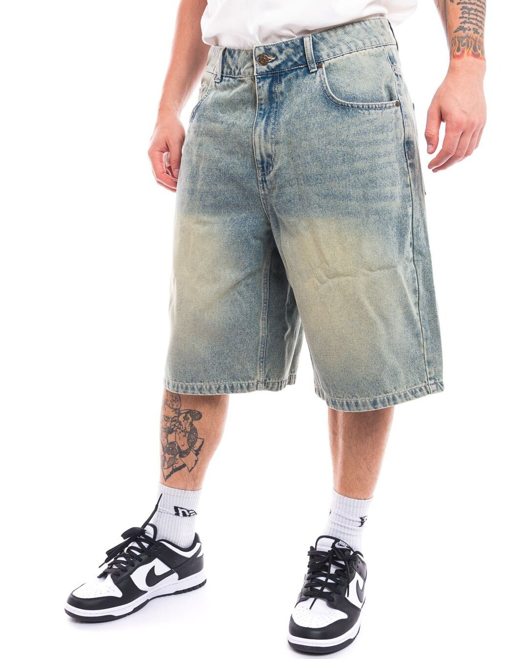 Short Karl Kani OG Denim Baggy Jorts bleached blue