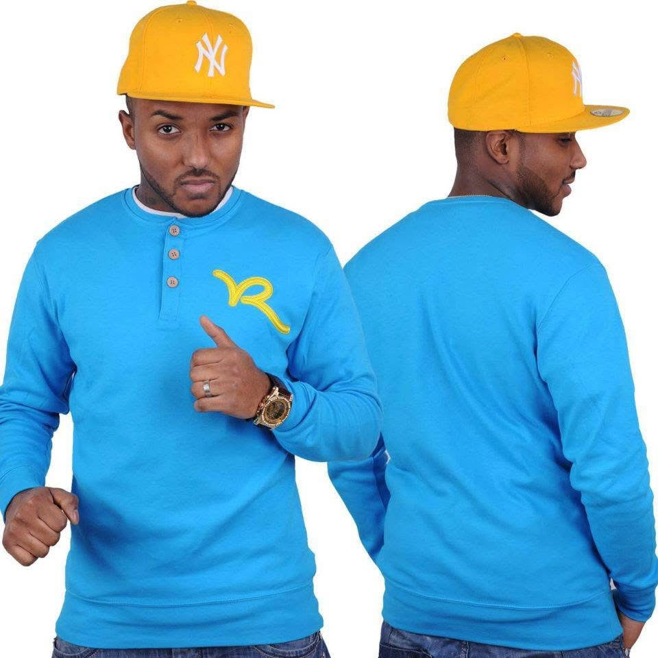 T shirt longue manche Rocawear bleu
