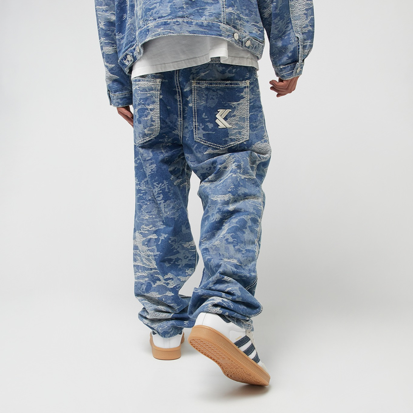Jeans Baggy OG K Distress Camo Five Pocket Denim