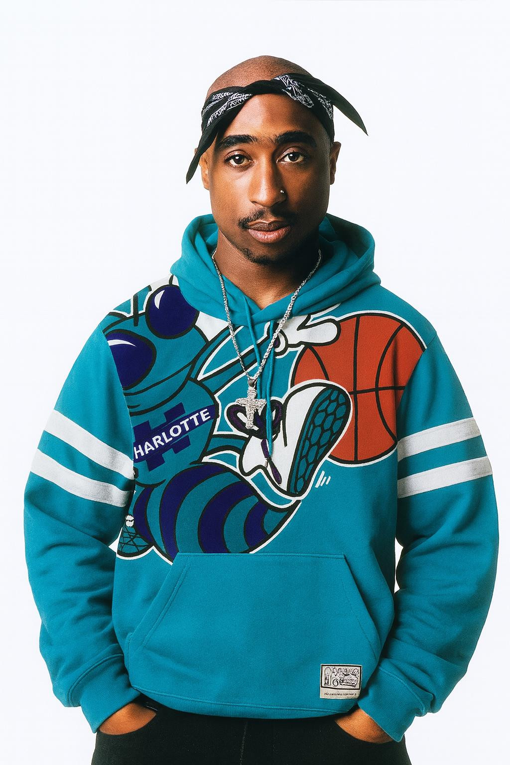 Sweatshirt à capuche Mitchell & Ness NBA Substantial Hornets