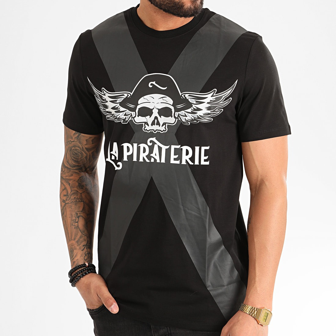 T-Shirt La Piraterie Wings Noir