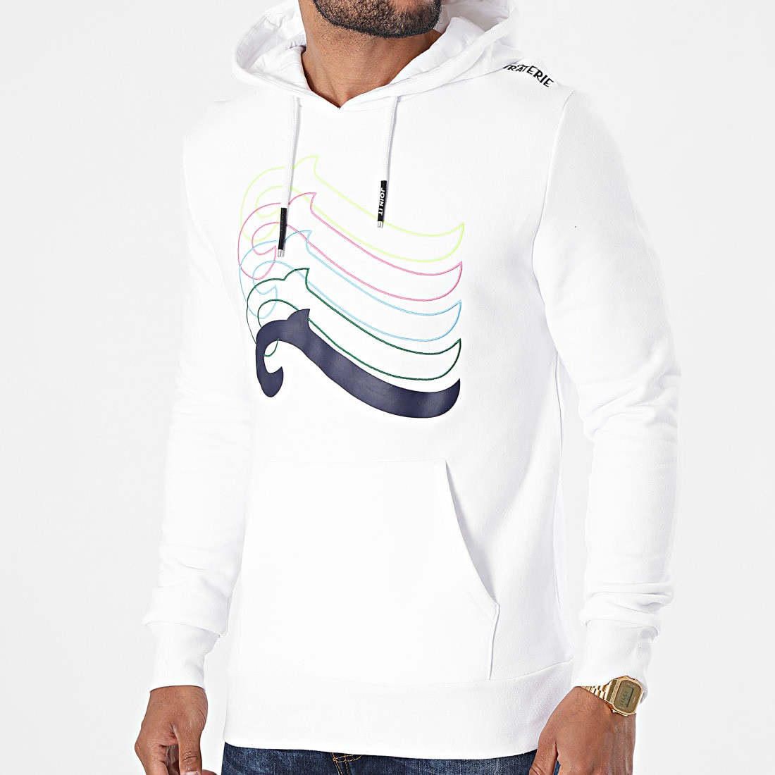 Sweat à capuche La piraterie Shine blanc