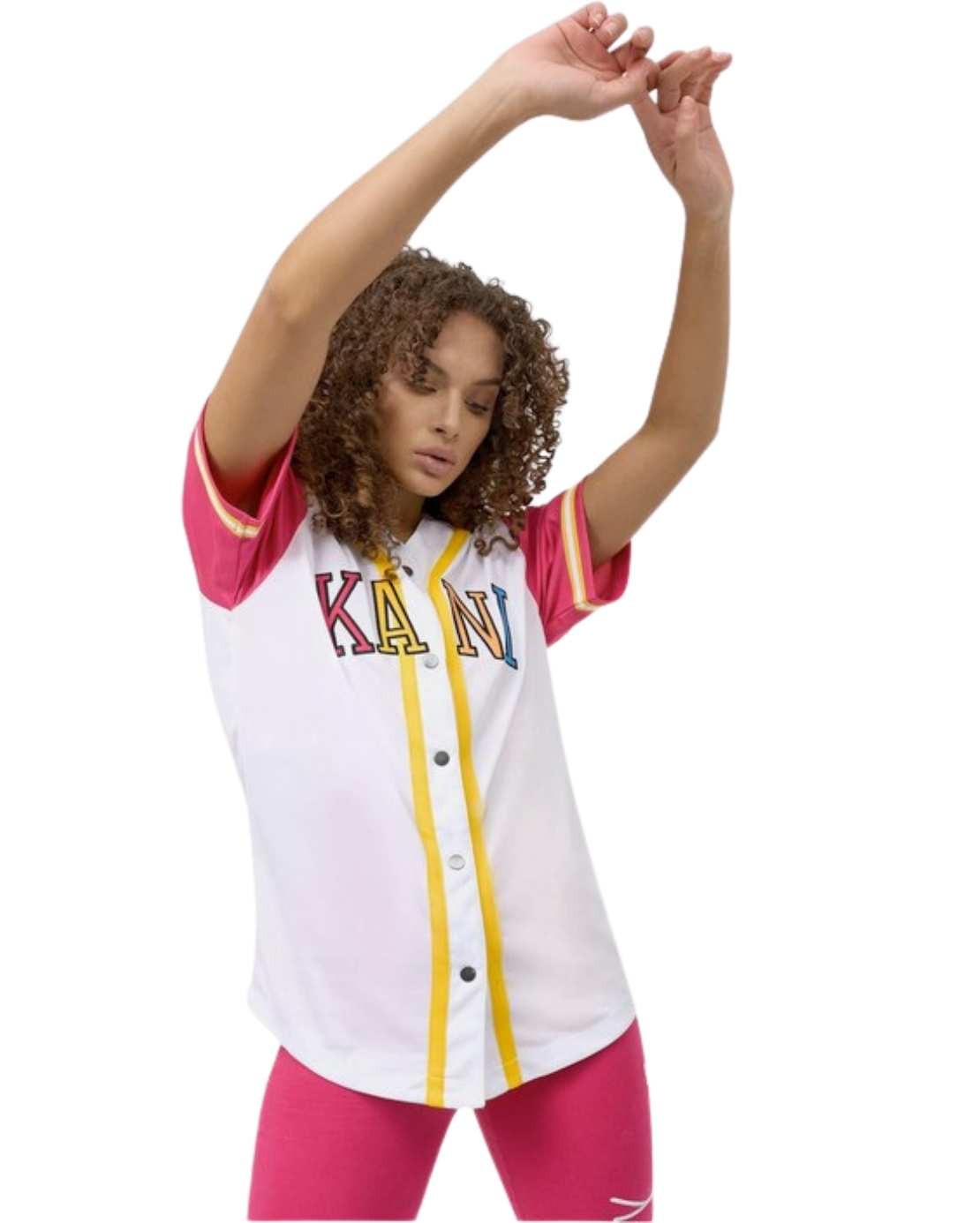 Chemise Karl Kani College Block blanc