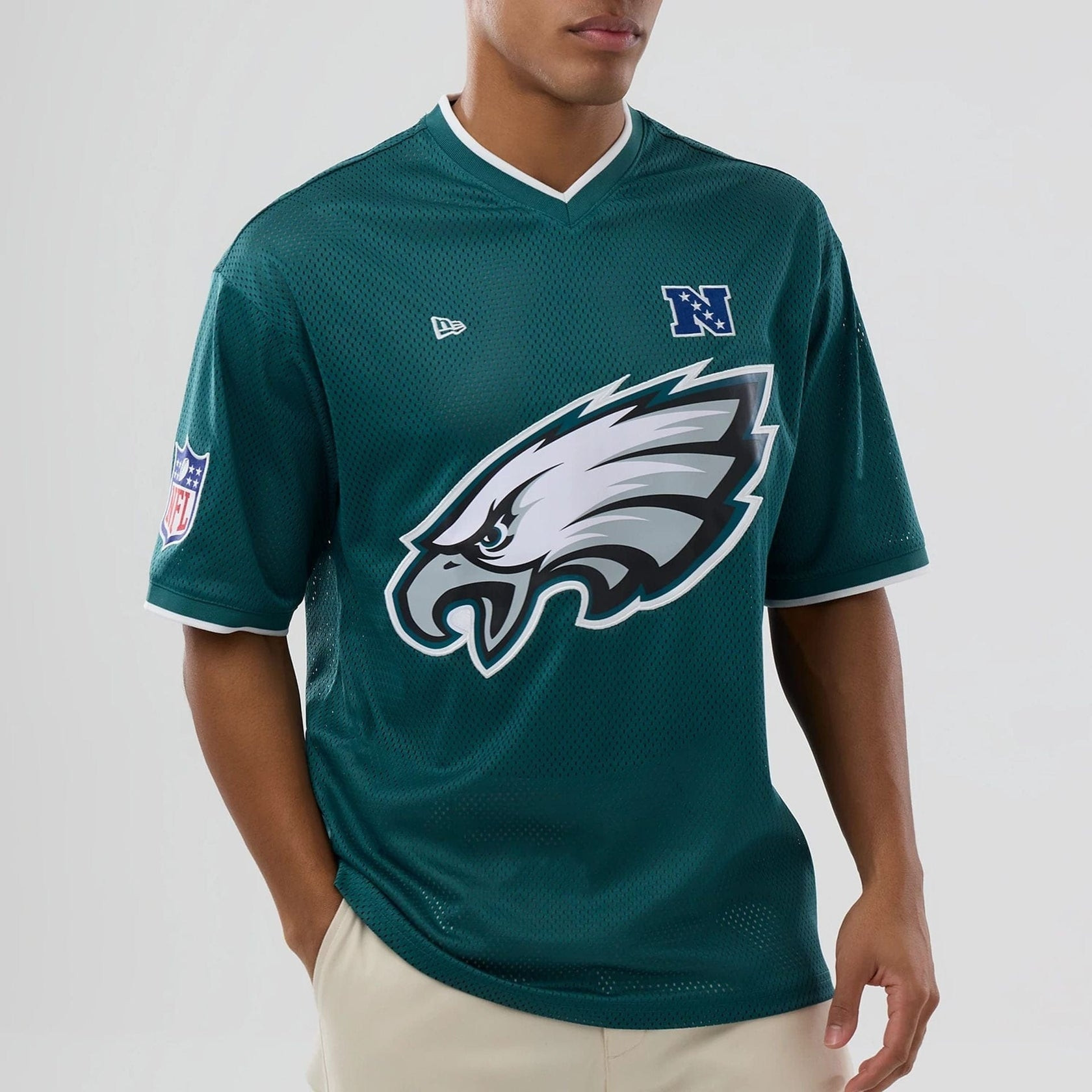 T-shirt Oversize en Mesh Philadelphia Eagles NFL Vert foncé