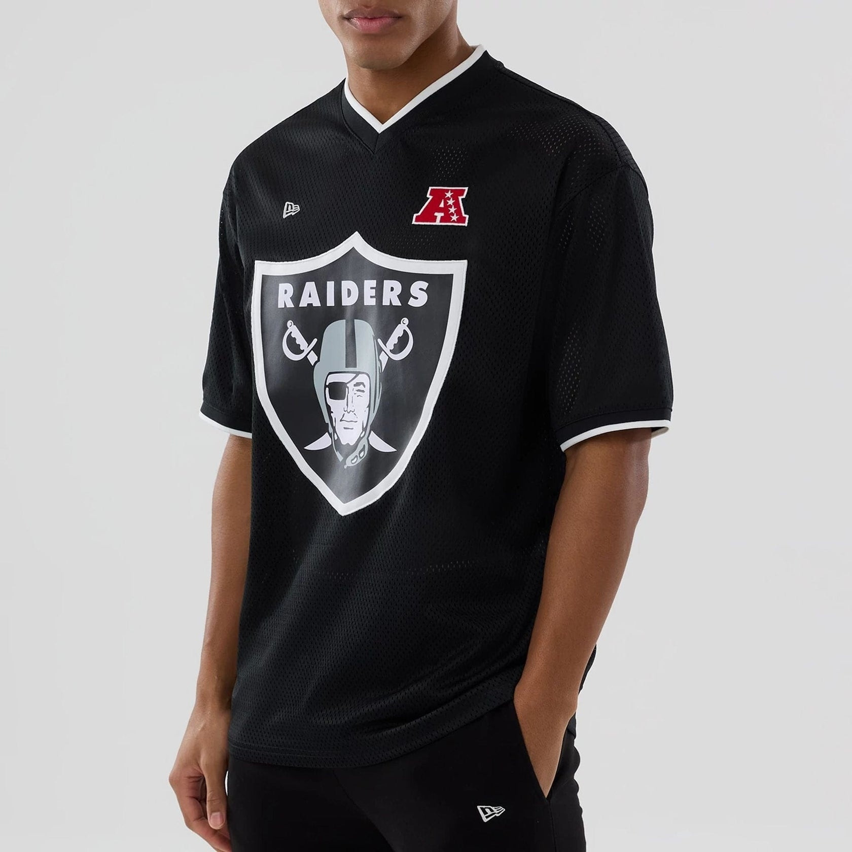 T-shirt Oversize en Mesh Las Vegas Raiders NFL Noir