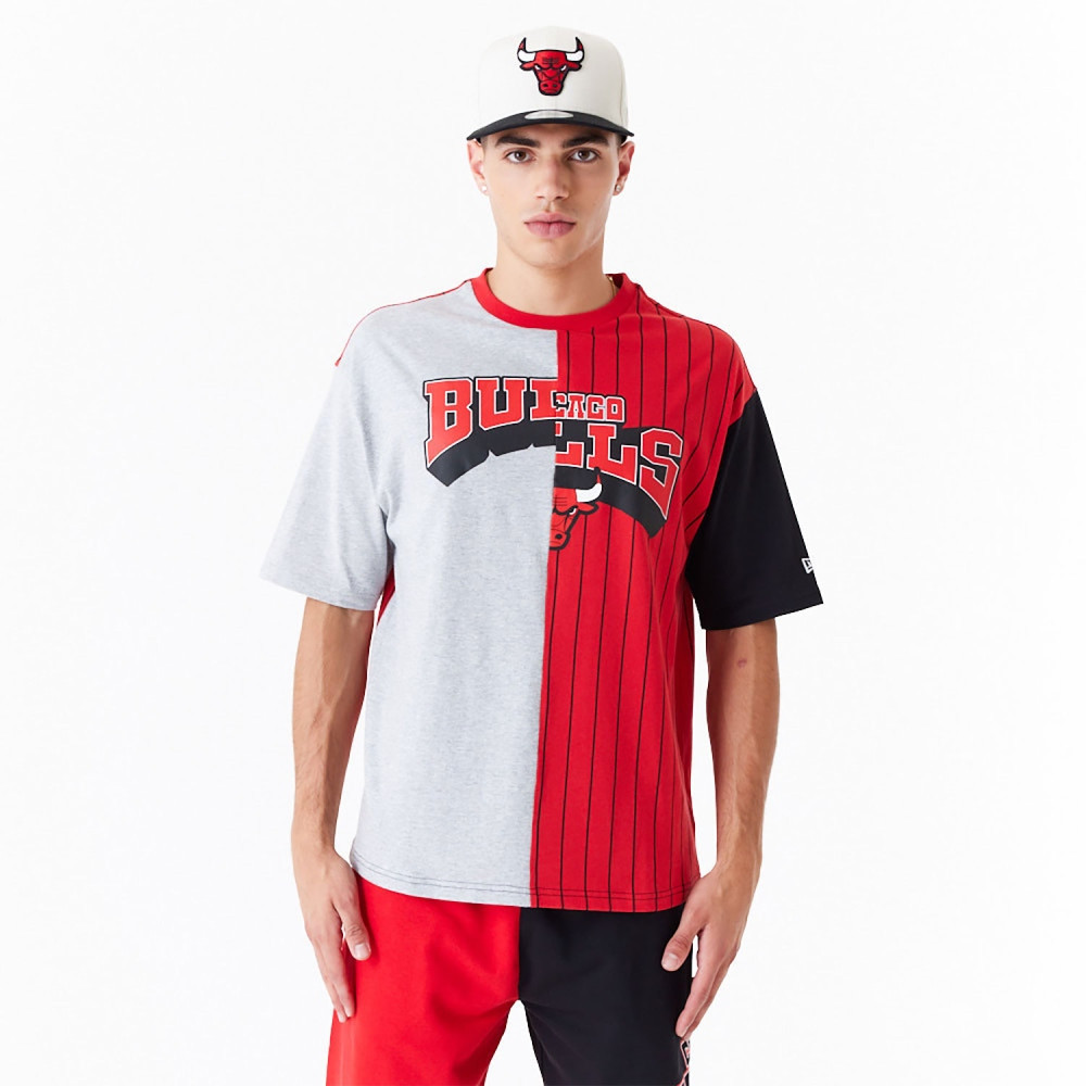 T-Shirt New era Oversized NBA Half Pinstripe Chicago Bulls
