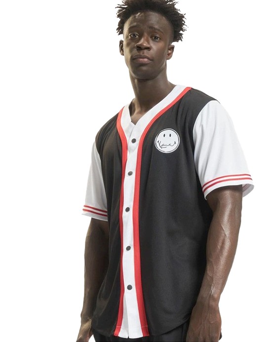 Chemise Karl Kani Scribble Baseball noir