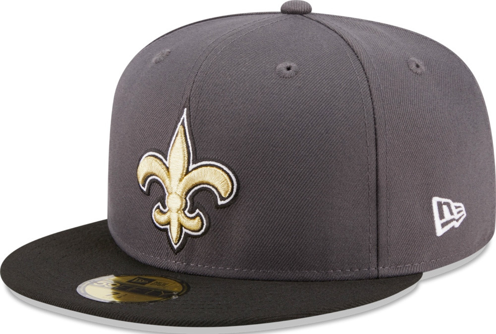 Casquette New Era 59FIFTY NFL New Orleans Saints Graphite Sidepatch 59fifty Limited