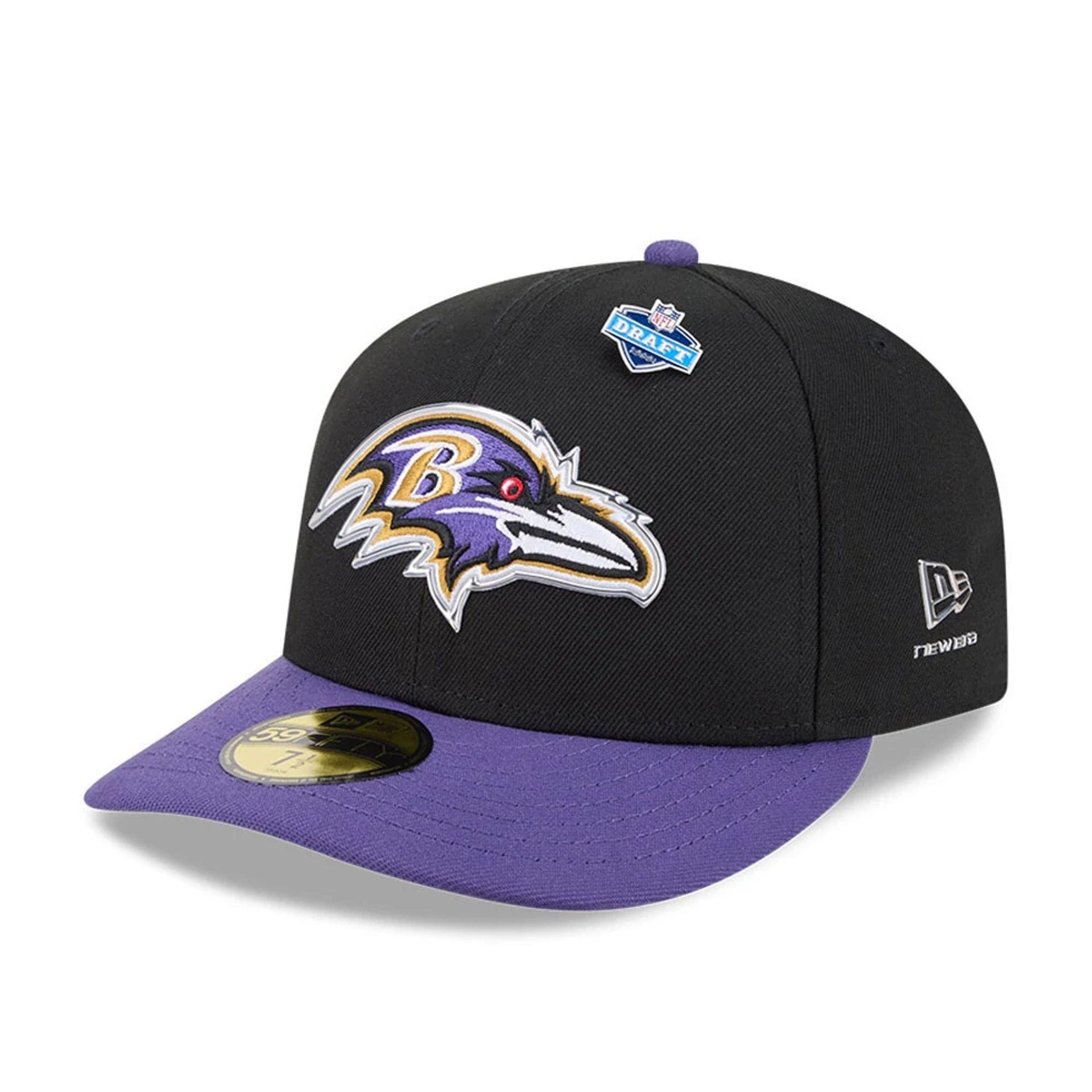 Casquette New Era 59FIFTY Fitted Draft 2026 Baltimore Ravens NFL Noir