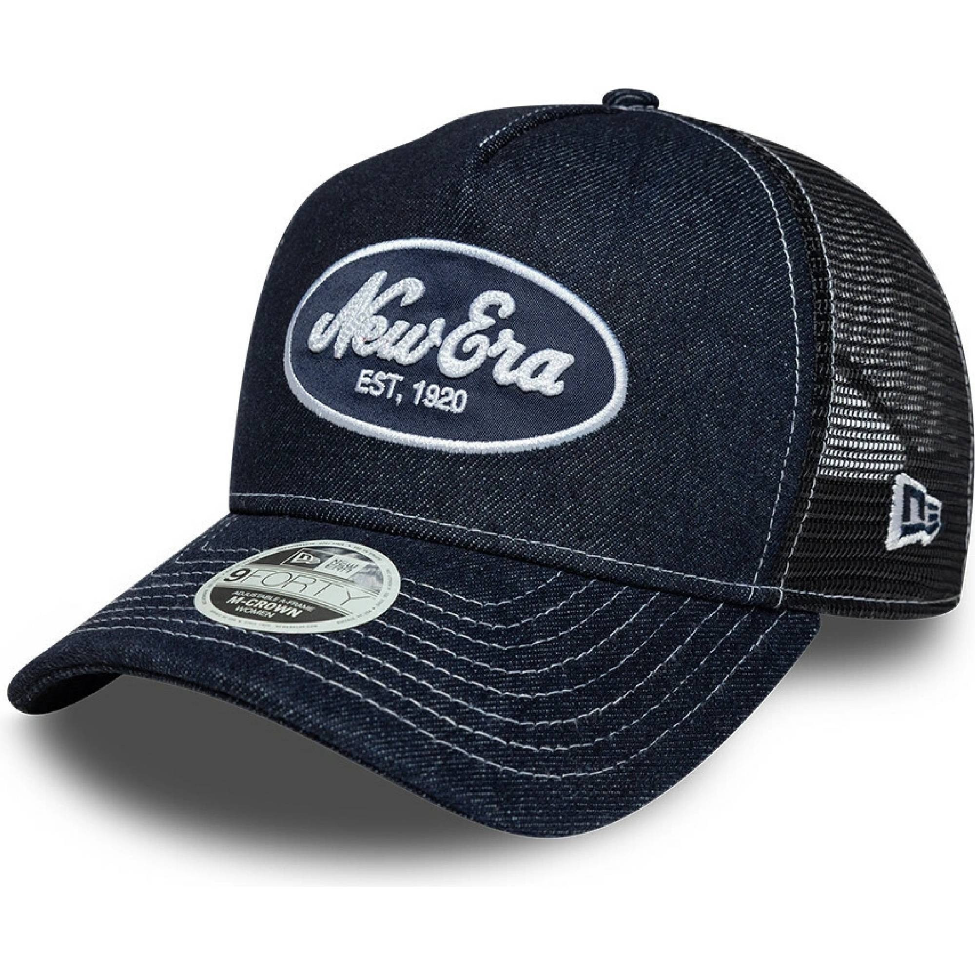 Casquette New Era 9FORTY M-Crown Patch logo New Era Heritage Script  Bleu Marine