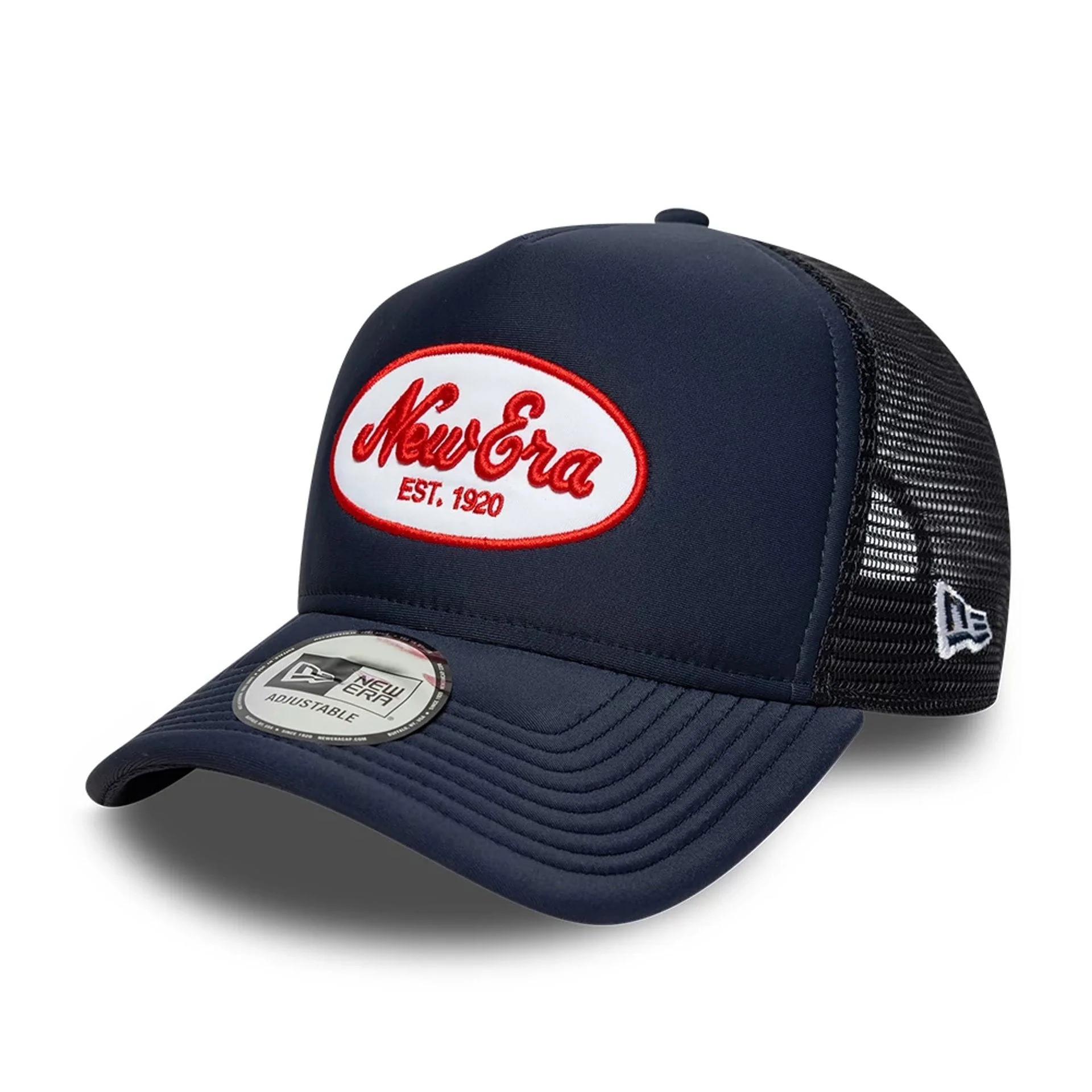 Casquette New Era 9FORTY A-Frame Trucker Patch Oval Bleu Marine