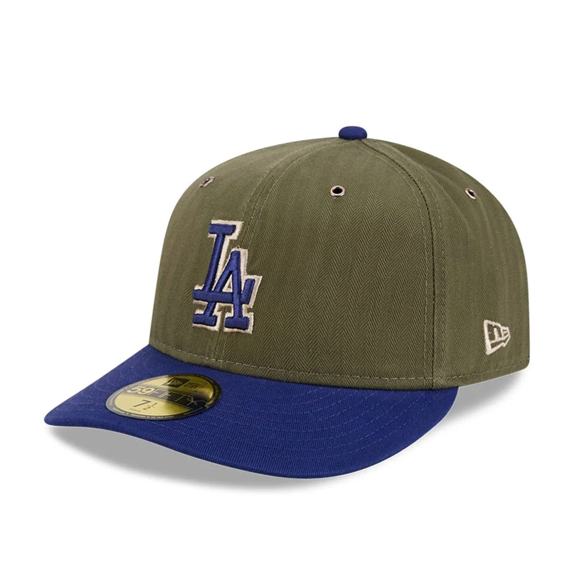 Casquette New Era 59FIFTY Fitted LA Dodgers MLB Three Looms American Herringbone Vert