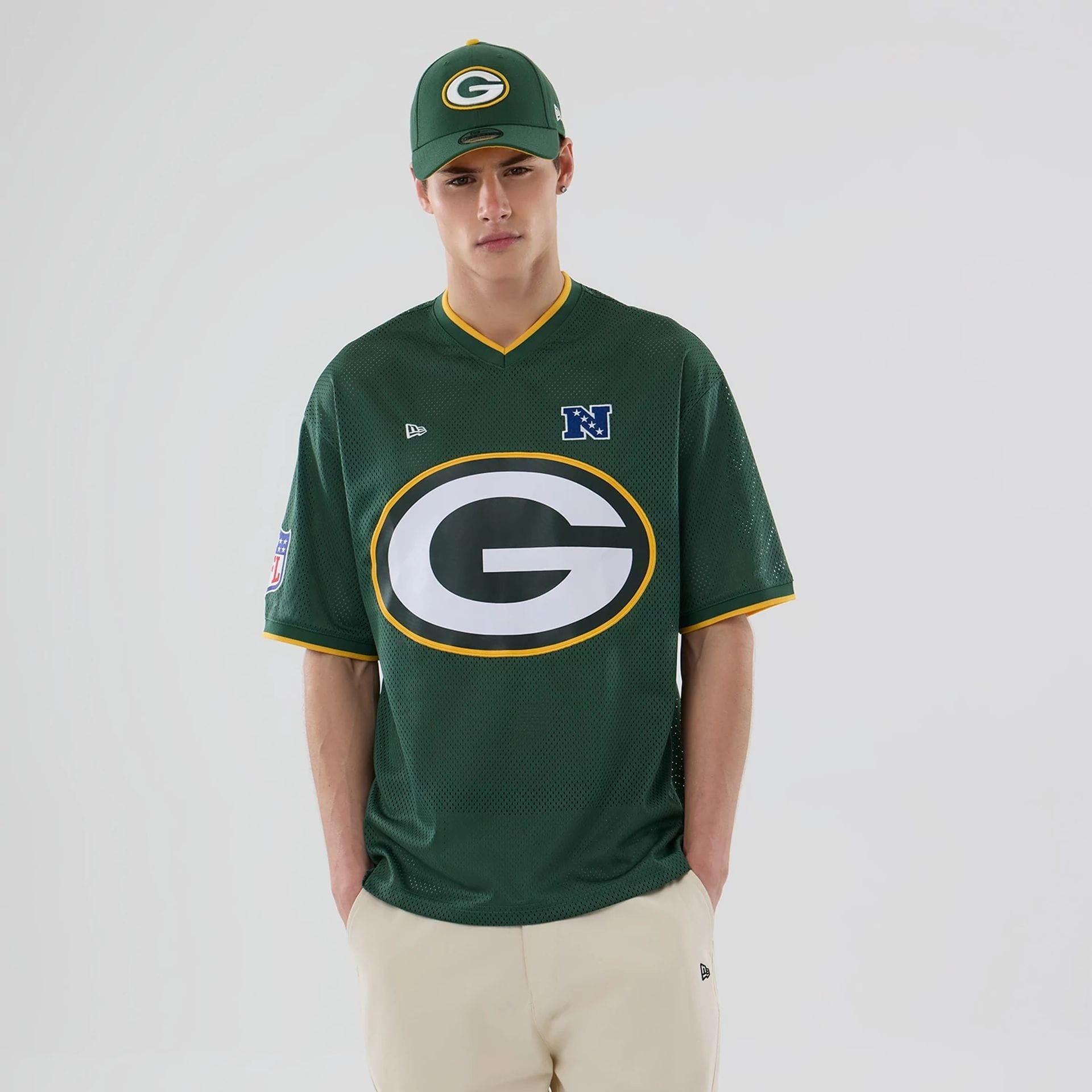 T-shirt New Era Oversize en Mesh Green Bay Packers NFL Vert foncé