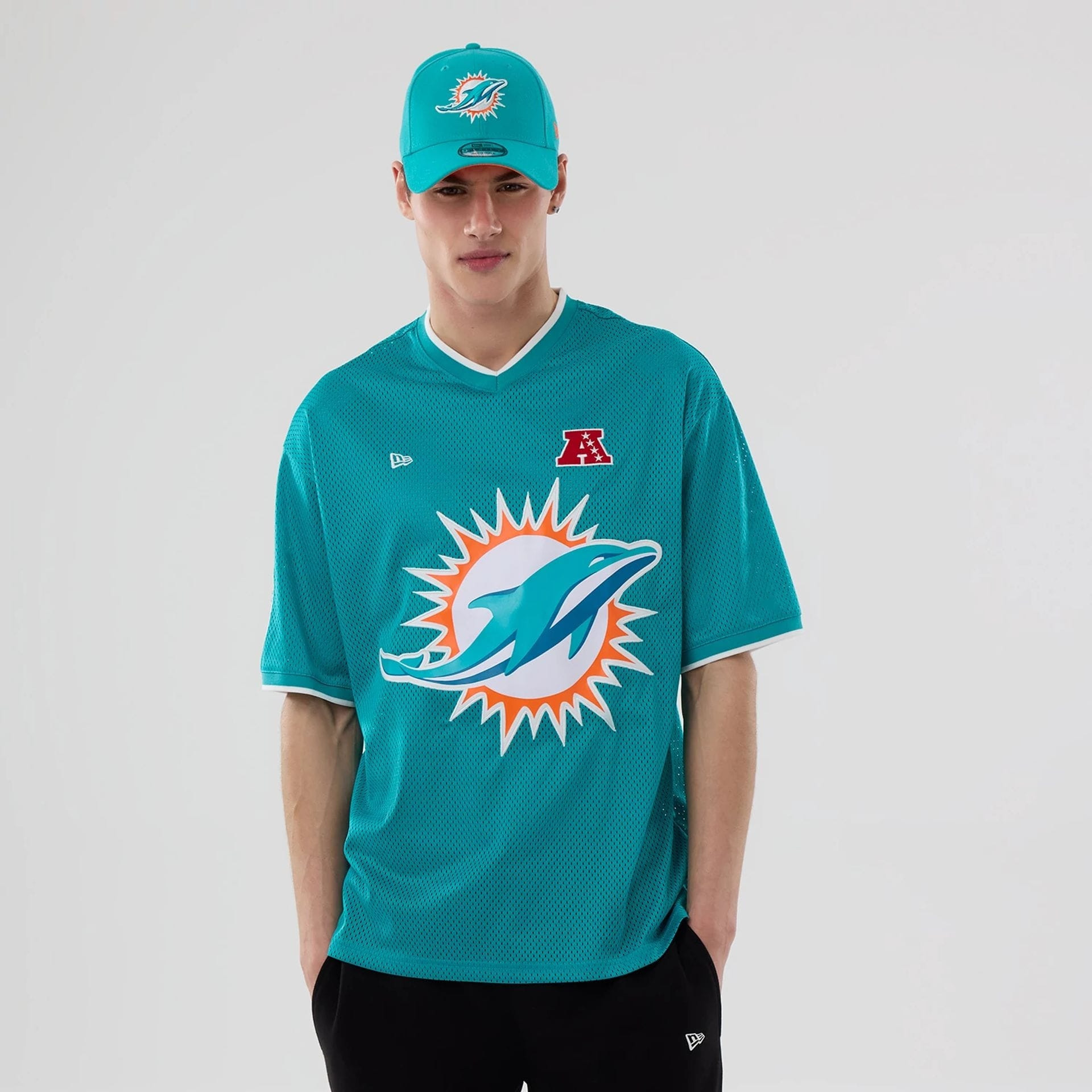 T-shirt New Era Oversize en Mesh Miami Dolphins NFL Turquoise