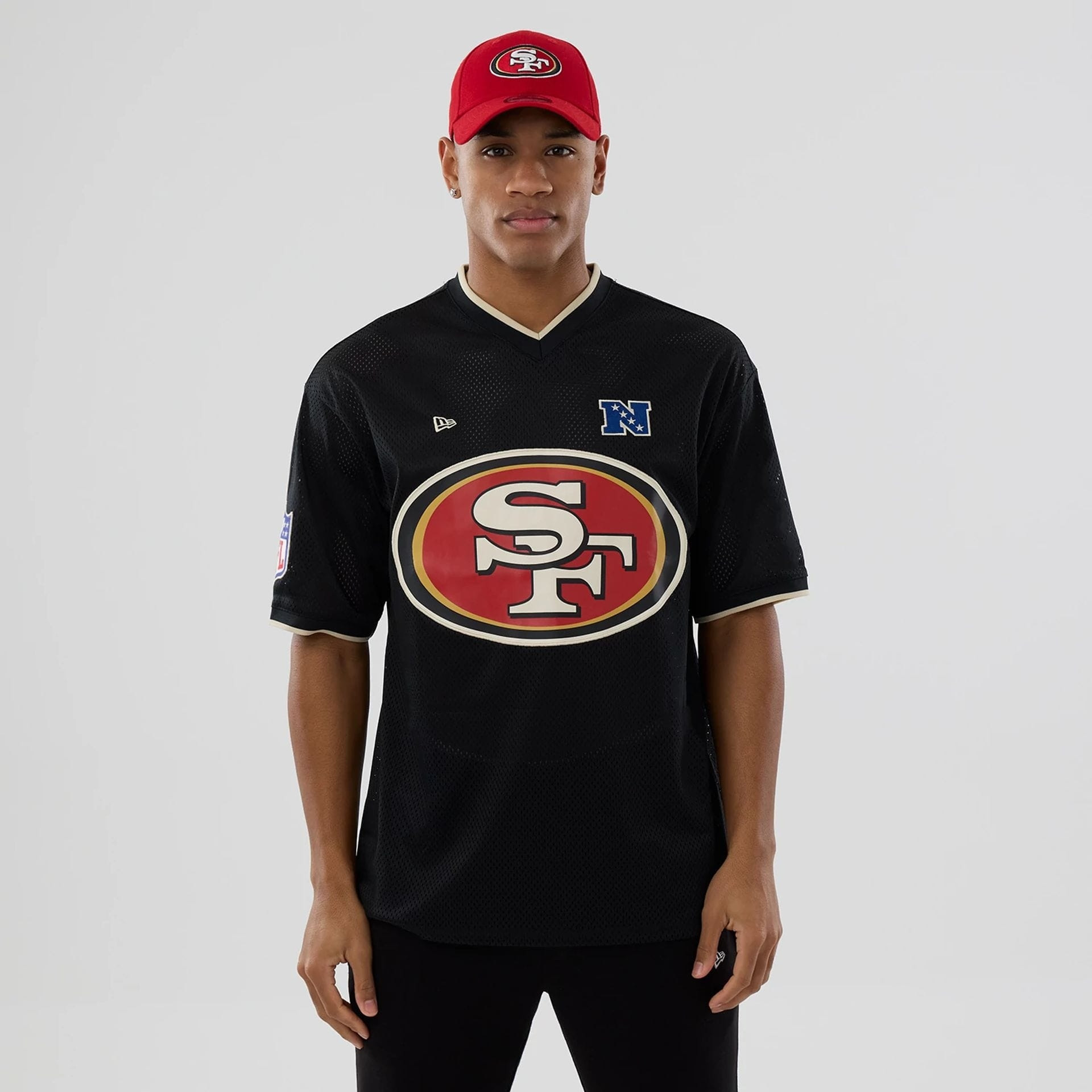 T-shirt Oversize en Mesh San Francisco 49ers NFL Noir